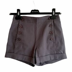 ARITZIA High Waisted Cotton Sailor Shorts Gray 0